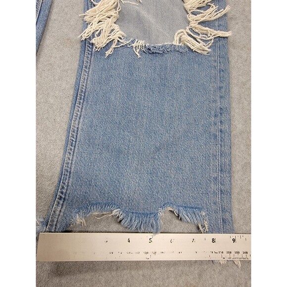 We The Free Womens Jeans 31 34x27 Wide Capri Distressed Light Stretch Button Fly - Picture 4 of 14